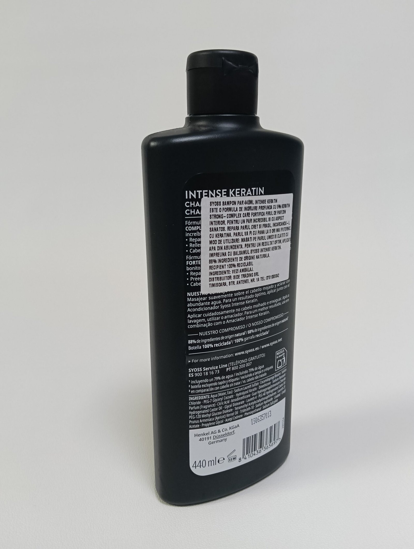 Syoss Intense Keratin, Șampon pentru păr cu tendință de rupere 440ml - imagine 4