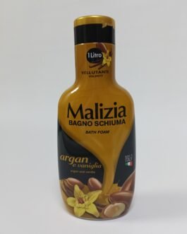 Malizia Argan & Vanilla spumant de baie 1000 ml – spumă cremoasă, hidratare delicată și parfum vanilat