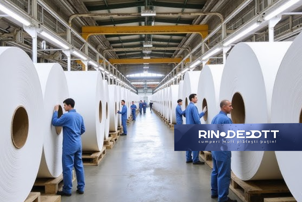 Rinodepott – Producție de hârtie industrială cu echipă specializată, în fabrică modernă