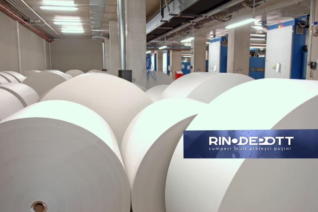 producător în industria hârtiei prezentând procese de tăiere și ambalare”