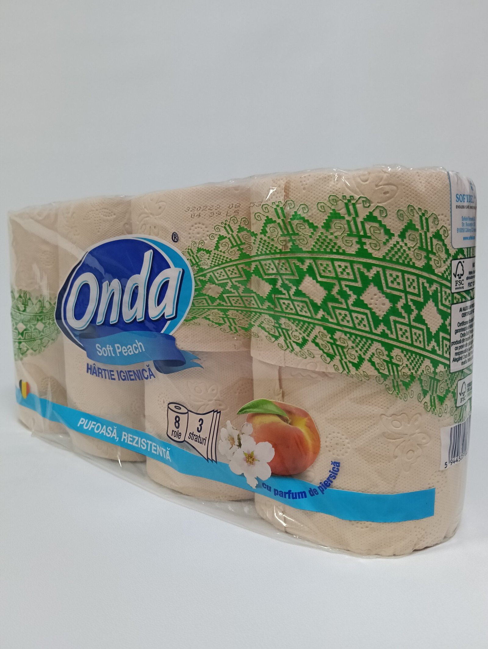 hârtie igienică ONDA Soft Peach 3 straturi 8 role