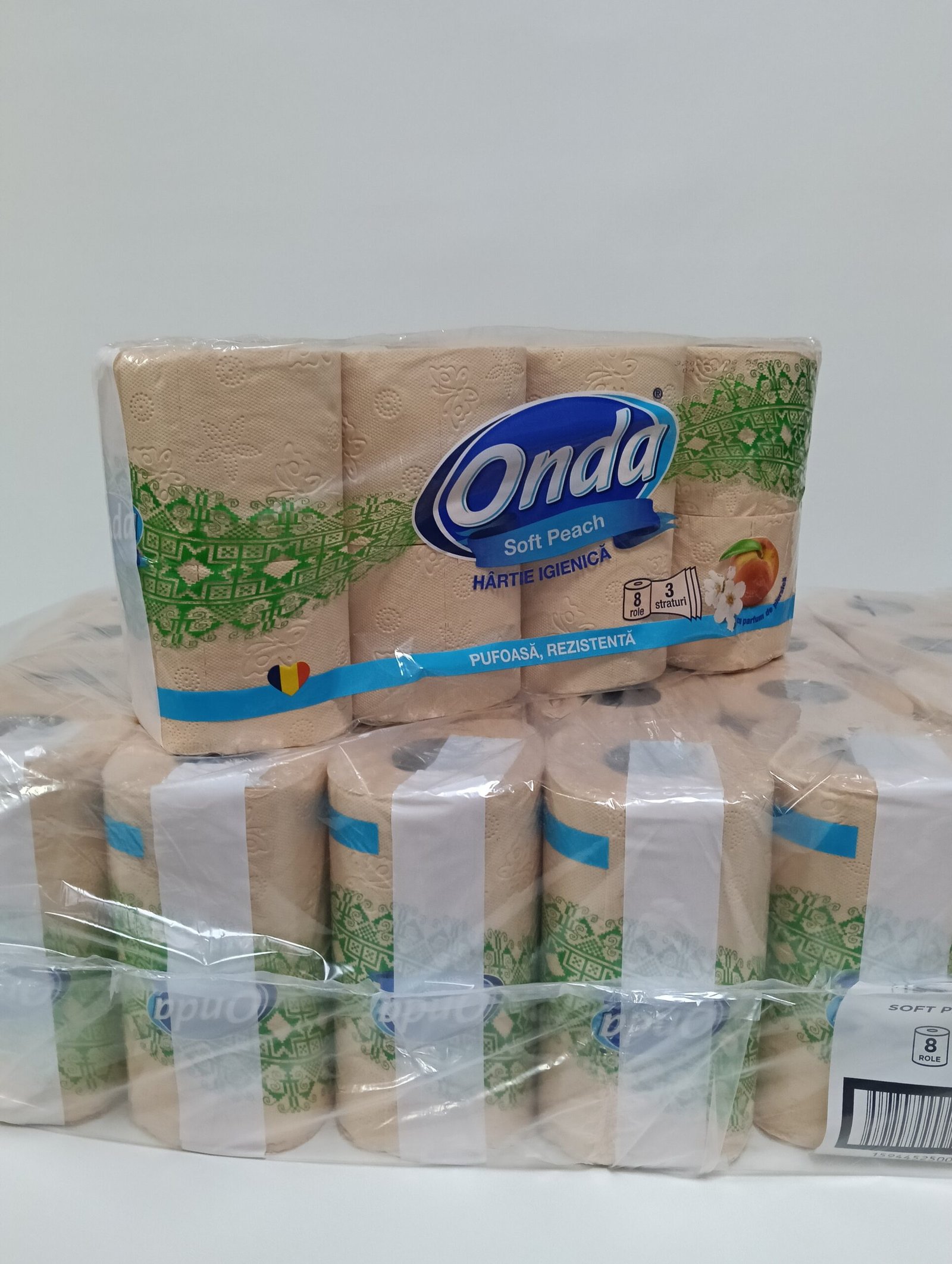 Hârtie igienică ONDA Soft Peach, 3 straturi, 8 role - imagine 3